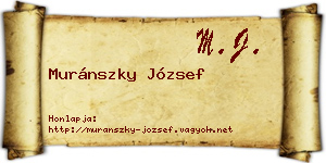 Muránszky József névjegykártya