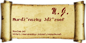 Muránszky József névjegykártya