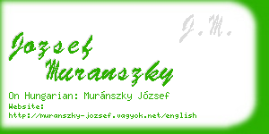 jozsef muranszky business card
